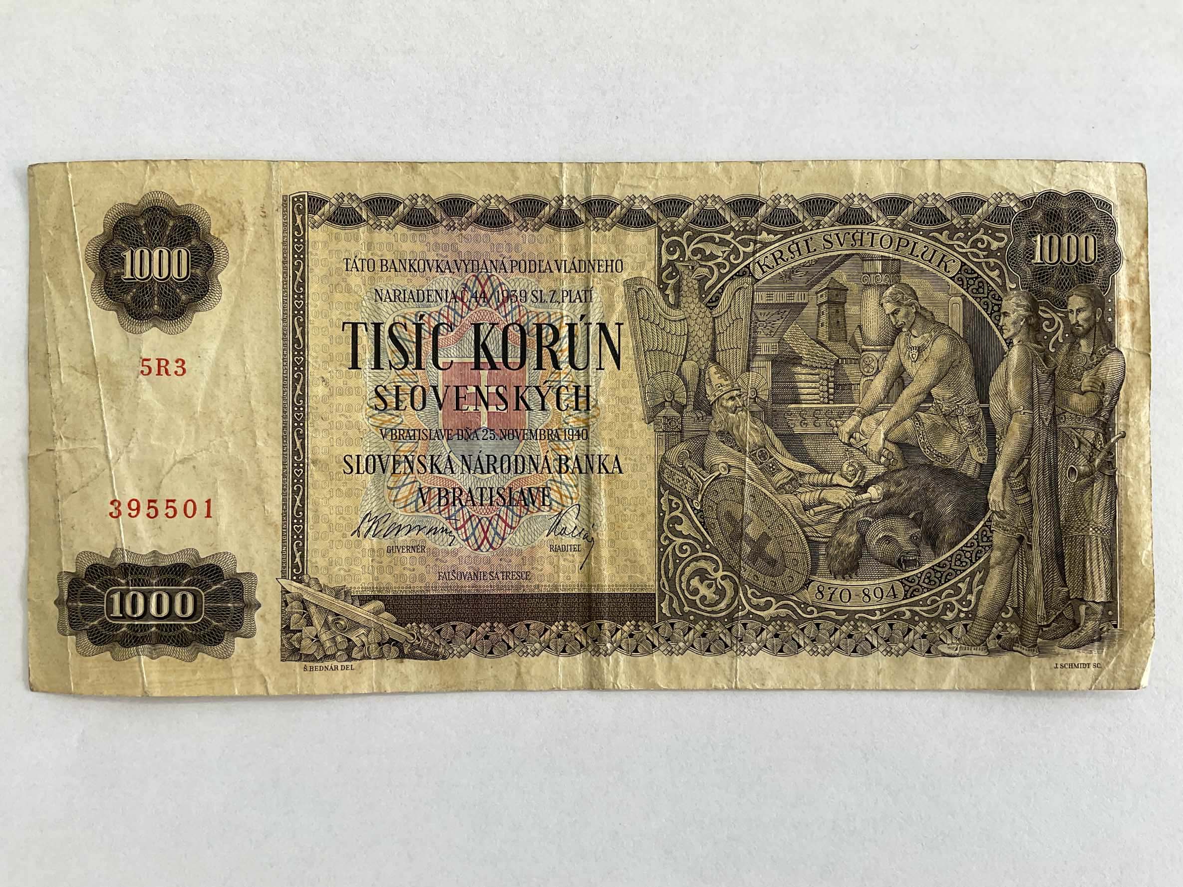 Tisíc korún Slovenských 1940